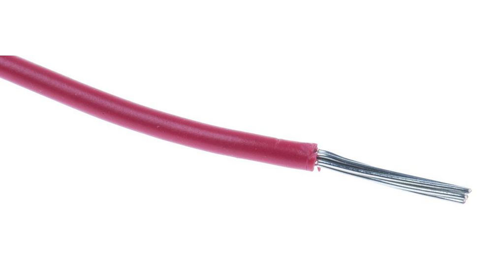 Stranded Wire PVC 0.13mm² Tinned Copper Red 100m